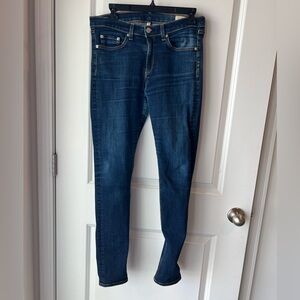 Rag & Bone Dark Blue Stretch Skinny Jeans. 31 waist